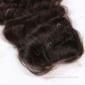 Top quality natural black wavy virgin indian hair top piece